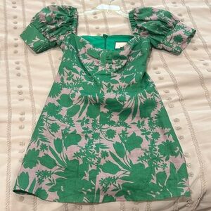 Alexis size medium green floral dress.